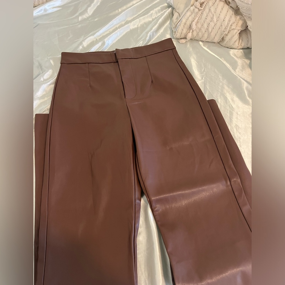 BROWN LEATHER PANTS